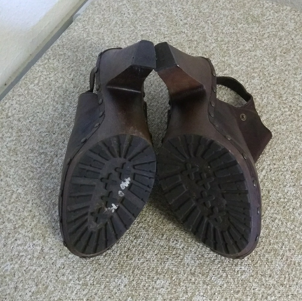 Sam Edelman Fritz Brown Leather Sling Back Shoes - Picture 5 of 7